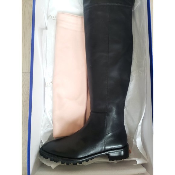 NIB STUART WEITZMAN Amber Over The Knee Nappa Leather Boots Black Sz 8 - Picture 12 of 16